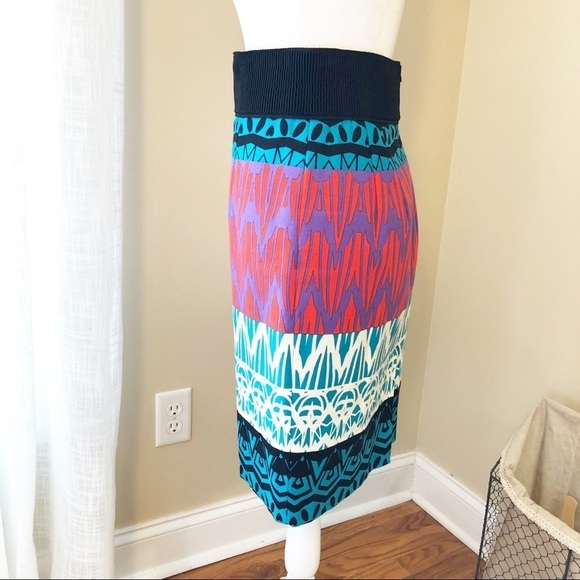 Plenty by Tracy Reese Montagne Geo Print Pencil Skirt - 4 - Picture 3 of 11